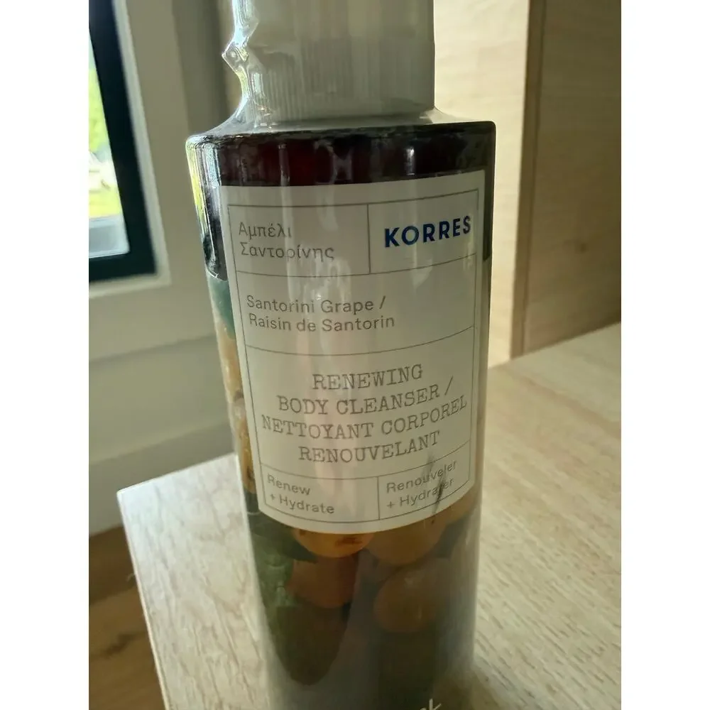 $22 KORRES Santorini Grape Renewing Body Cleanser 8.45 oz New Sealed